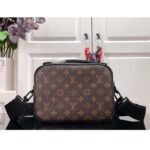 Louis Vuitton LV Unisex S Lock Messenger Monogram Macassar Coated Canvas M45806 - Image 5