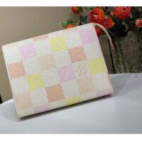 Louis Vuitton LV Unisex Toilet Pouch Peach Damierlicious Coated Canvas N40740 (5)