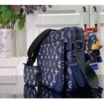 Louis Vuitton LV Unisex Trio Messenger Ink Blue White Monogram Shadow Calf Leather M24753 - Image 4