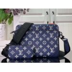 Louis Vuitton LV Unisex Trio Messenger Ink Blue White Monogram Shadow Calf Leather M24753 - Image 2