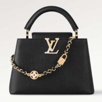 Louis Vuitton LV Women Capucines BB Black Taurillon Leather Cowhide M23950 (7)