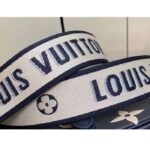 Louis Vuitton LV Women Diane Navy Blue Cream Monogram Empreinte Cowhide Leather M47161 – Bild 10