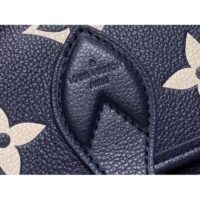 Louis Vuitton LV Women Diane Navy Blue Cream Monogram Empreinte Cowhide Leather M47161 (4)