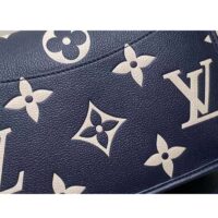 Louis Vuitton LV Women Diane Navy Blue Cream Monogram Empreinte Cowhide Leather M47161 (4)