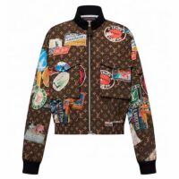 Louis Vuitton LV Women Flight Mode Monogram Jacquard Jacket Polyamide Elastane Multicolor Brown (10)