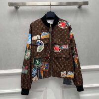 Louis Vuitton LV Women Flight Mode Monogram Jacquard Jacket Polyamide Elastane Multicolor Brown (10)