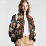 Louis Vuitton LV Women Flight Mode Monogram Jacquard Jacket Polyamide Elastane Multicolor Brown - immagine 12