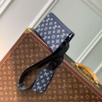 Louis Vuitton LV Women Gaston Wearable Wallet Blue Monogram Shadow Calfskin Leather M83384 (4)