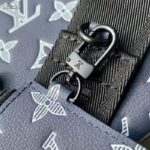 Louis Vuitton LV Women Gaston Wearable Wallet Blue Monogram Shadow Calfskin Leather M83384 - Image 10