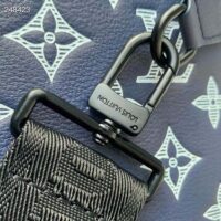 Louis Vuitton LV Women Gaston Wearable Wallet Blue Monogram Shadow Calfskin Leather M83384 (4)