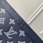 Louis Vuitton LV Women Gaston Wearable Wallet Blue Monogram Shadow Calfskin Leather M83384 - Image 9