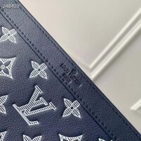 Louis Vuitton LV Women Gaston Wearable Wallet Blue Monogram Shadow Calfskin Leather M83384 (4)