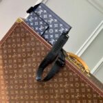 Louis Vuitton LV Women Gaston Wearable Wallet Blue Monogram Shadow Calfskin Leather M83384 - Image 3