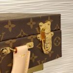 Louis Vuitton LV Women Jewelry Vanity Brown Red Coated Canvas Microfiber M20076 - Image 10