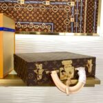 Louis Vuitton LV Women Jewelry Vanity Brown Red Coated Canvas Microfiber M20076 - Image 6