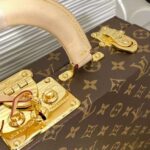 Louis Vuitton LV Women Jewelry Vanity Brown Red Coated Canvas Microfiber M20076 - Image 9