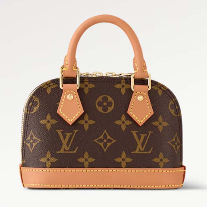 Louis Vuitton LV Women Nano Alma Brown Monogram Coated Canvas M82717