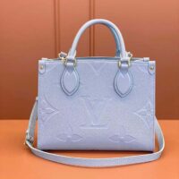Louis Vuitton LV Women OnTheGo PM​ Blue Hour Embossed Grained Cowhide Leather (9)