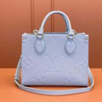 Louis Vuitton LV Women OnTheGo PM​ Blue Hour Embossed Grained Cowhide Leather (9)