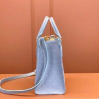 Louis Vuitton LV Women OnTheGo PM​ Blue Hour Embossed Grained Cowhide Leather (9)