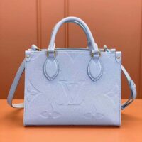 Louis Vuitton LV Women OnTheGo PM​ Blue Hour Embossed Grained Cowhide Leather (9)