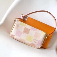 Louis Vuitton LV Women Pochette Accessoires Peach Pink Damier Coated Canvas N40642 (3)