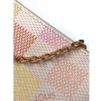 Louis Vuitton LV Women Pochette Accessoires Peach Pink Damier Coated Canvas N40642 (3)