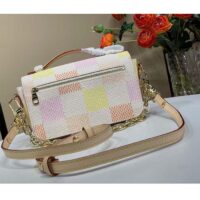 Louis Vuitton LV Women Pochette Métis East West Peach Damier Giant Coated Canvas N40749 (3)