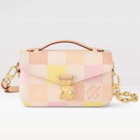 Louis Vuitton LV Women Pochette Métis East West Peach Damier Giant Coated Canvas N40749 (3)