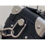 Louis Vuitton LV Women Side Trunk MM Handbag Black Grained Calf Leather M25160 - Image 9
