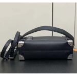 Louis Vuitton LV Women Side Trunk MM Handbag Black Grained Calf Leather M25160 - Image 5