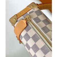 Louis Vuitton LV Women Side Trunk MM Handbag Celeste Blue Calfskin N40712 (1)