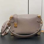 Louis Vuitton LV Women Side Trunk MM Handbag Taupe Grained Calf Leather M25072 - Image 2