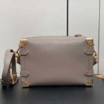Louis Vuitton LV Women Side Trunk MM Handbag Taupe Grained Calf Leather M25072 - Image 3