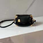 Louis Vuitton LV Women Side Trunk PM Handbag Black Grained Calf Leather M23817 – Image 3