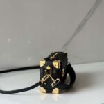 Louis Vuitton LV Women Side Trunk PM Handbag Black Grained Calf Leather M23817 – Image 5