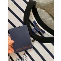 Louis Vuitton LV Women Striped Anchor Crop Top Cotton Deep Marine 1AFMTJ (1)