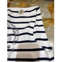 Louis Vuitton LV Women Striped Anchor T-Shirt Dress Cotton Deep Blue 1AFLMD (9)