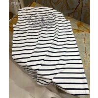 Louis Vuitton LV Women Striped Anchor T-Shirt Dress Cotton Deep Blue 1AFLMD (9)