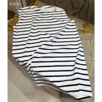 Louis Vuitton LV Women Striped Anchor T-Shirt Dress Cotton Deep Blue 1AFLMD (9)