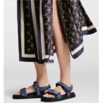 Louis Vuitton LV Women Sunset Flat Comfort Sandal Navy Blue Nylon 1ACTWB - Image 9