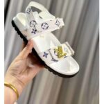 Louis Vuitton LV Women Sunset Flat Comfort Sandal White Tweed 1ACSH5 - Image 2