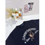 Louis Vuitton Women LV Embroidered Cotton T-Shirt Regular Fit Black 1AFQ67 - Bild 4