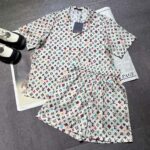Louis Vuitton Women LV Monogram Printed Silk Shorts Relaxed Fit Elasticated Waist 1AFPZE - Image 2