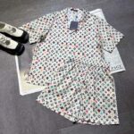 Louis Vuitton Women LV Monogram Printed Silk Shorts Relaxed Fit Elasticated Waist 1AFPZE - Image 5