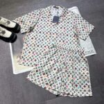 Louis Vuitton Women LV Monogram Printed Silk Shorts Relaxed Fit Elasticated Waist 1AFPZE - Image 7