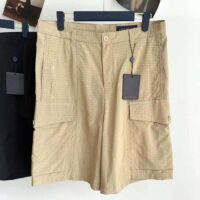 Louis Vuitton Men LV Ripstop Cargo Short Regular Fit Suede Cotton 1ABJIG (12)