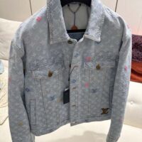 Louis Vuitton Men Monogram Denim Jacket 1AFPTF (1)