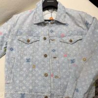 Louis Vuitton Men Monogram Denim Jacket 1AFPTF (1)