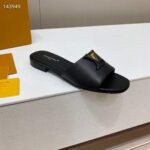 Louis Vuitton Unisex Capri Flat Mule Black Calf Leather LV Initials 1ACTME - Image 4